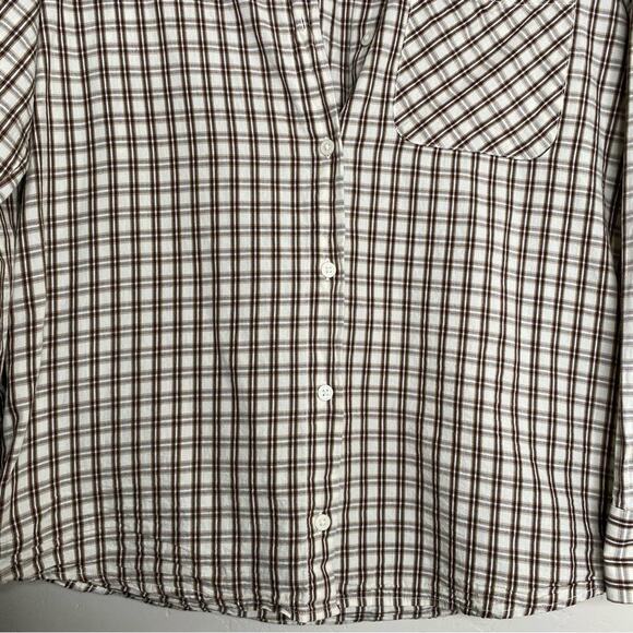 H&M Divided Brown Plaid Oversized Cotton Lightweight Flannel XXS - Picture 4 of 10